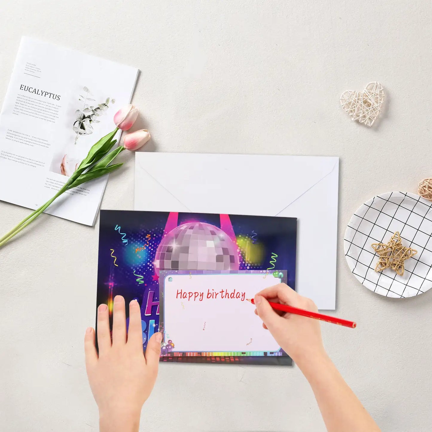 Cool Cat Birthday Card with Pop-Up & Rock Music - 7.87x5.9