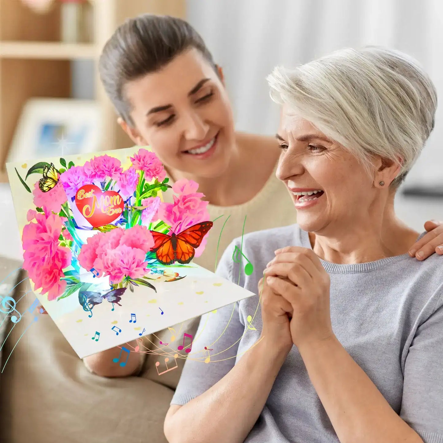 Musical Mother's Day Card with Pop-Up Flowers & music- 13.5in