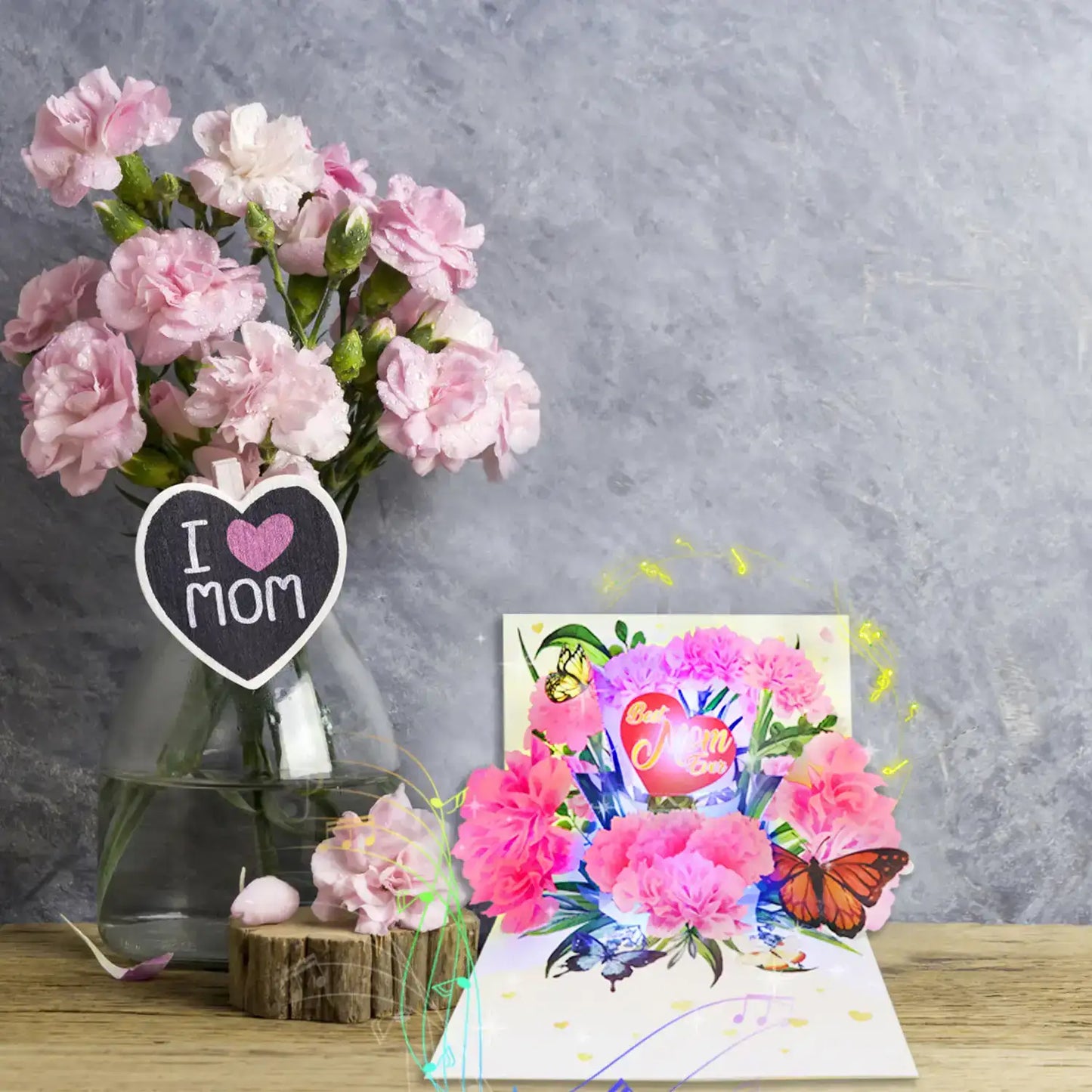 Musical Mother's Day Card with Pop-Up Flowers & music- 13.5in