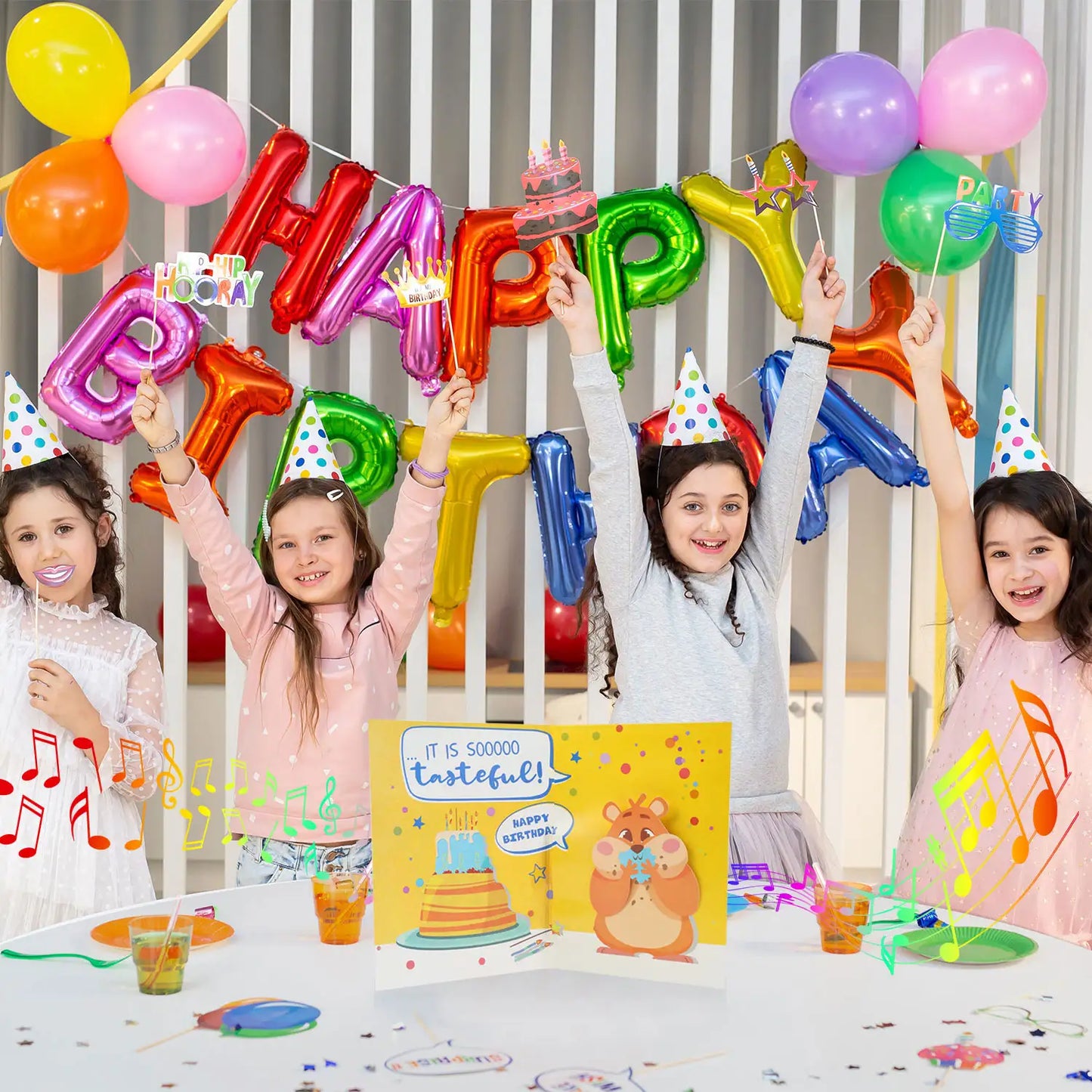 Wobbly Hamster Birthday Card with Music – 7.87x5.9