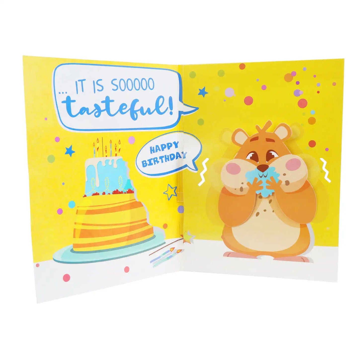 Wobbly Hamster Birthday Card with Music – 7.87x5.9