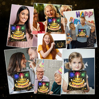 Pop-Up Musical Birthday Card with Blow LED Candle -7.87x5.9in